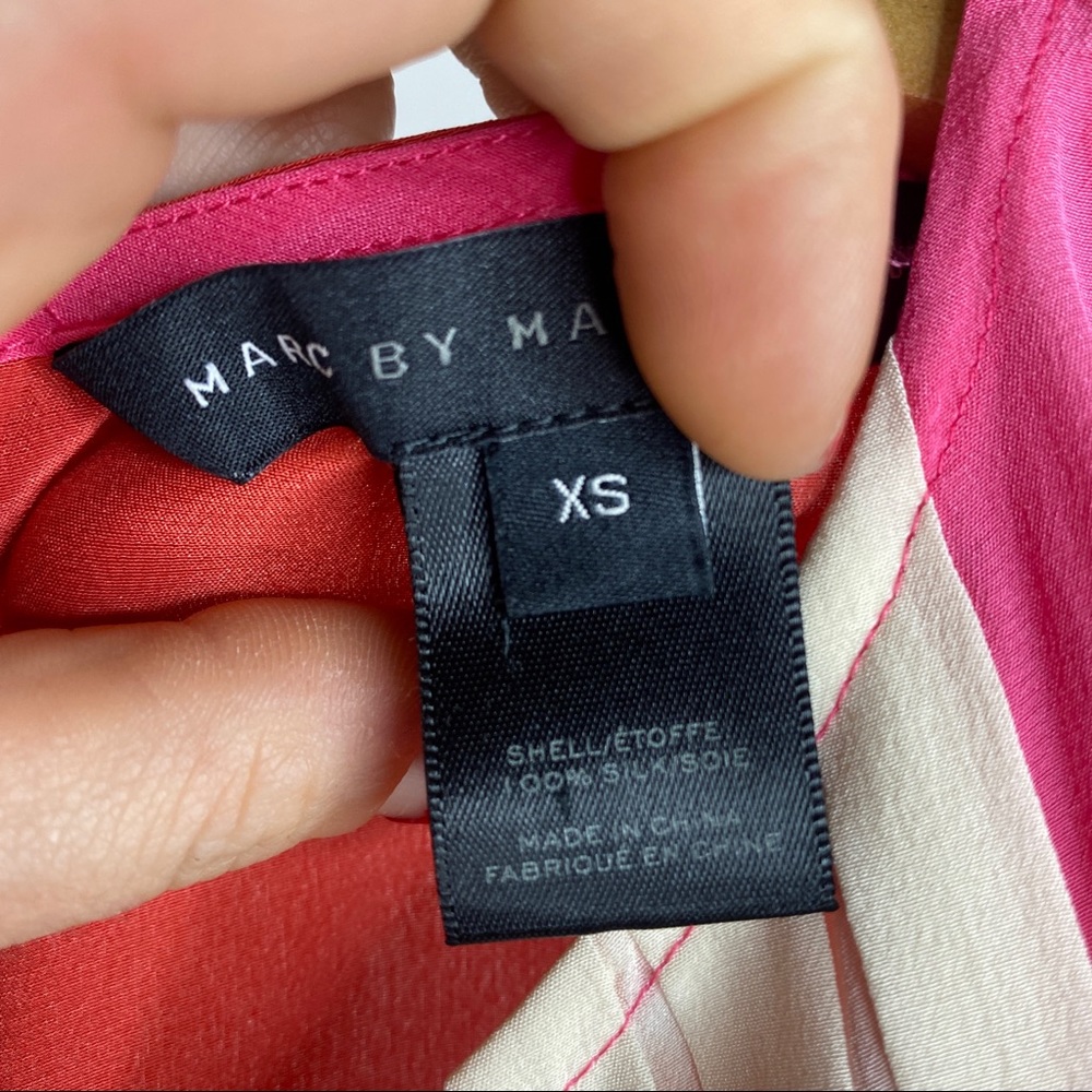 Marc by Marc Jacobs Silk Colorblock Sleeveless Blouse XS - Picture 8 of 9